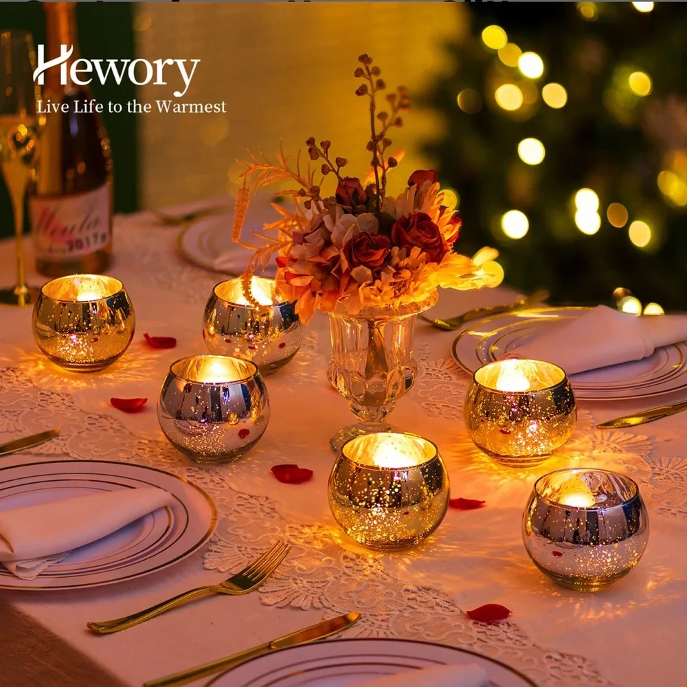 NWT 6pcs Small Silver Bling  Round Vases for‎ Centerpieces